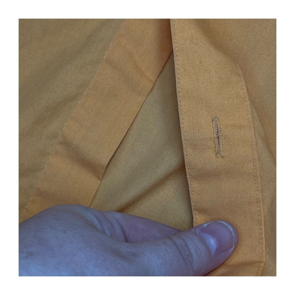 Haband Shirt Men's 16 Orange Polyester Pockets Short Sleeve Casual Button-Up - Picture 6 of 9